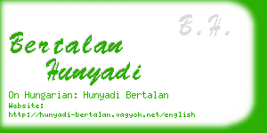 bertalan hunyadi business card